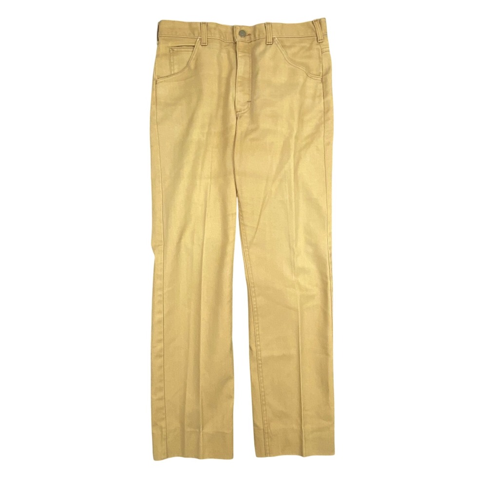 Lee Work Trousers Mens 36x36 Tan USA 70s Vintage Talon Zipper Workwear Gorpcore